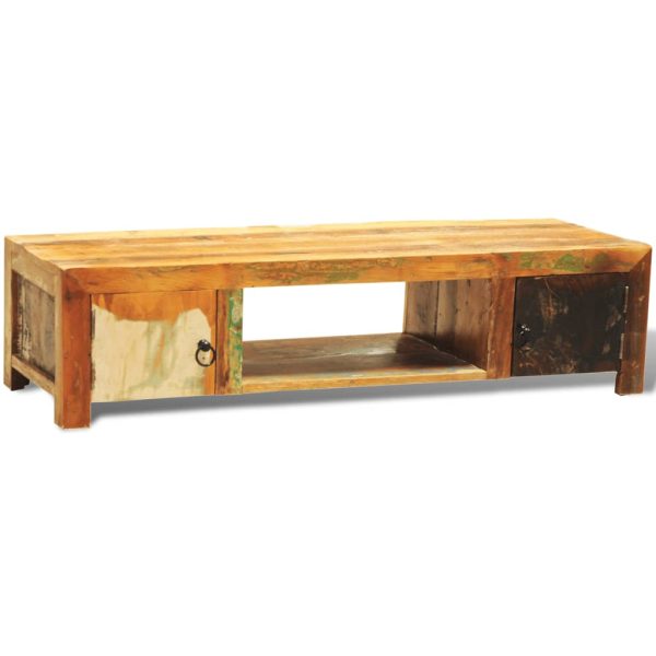 Móvel de TV vintage com 2 portas madeira reciclada - Image 2