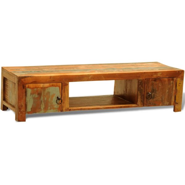 Móvel de TV vintage com 2 portas madeira reciclada - Image 5