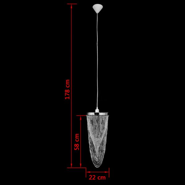 Candelabro de tecto, cristal / 22 x 58 cm - Image 8