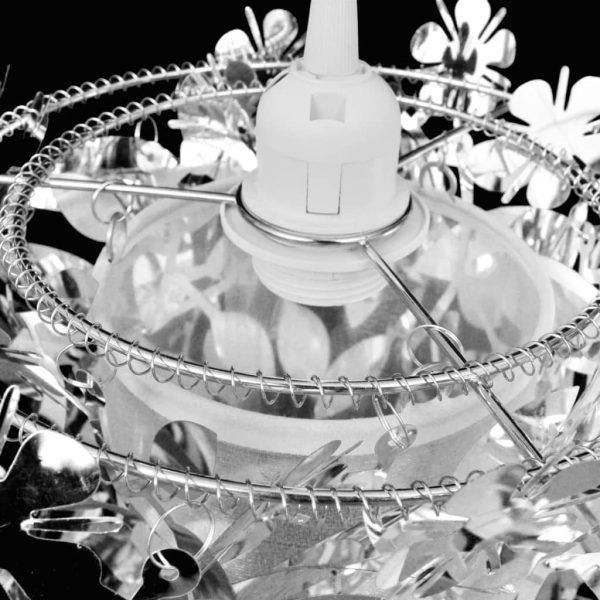 Candelabro de teto, modelo com folhas 21,5 x 30 cm, prateado - Image 3