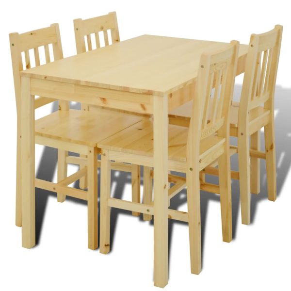 Conjunto Mesa com 4 Cadeiras / Madeira - Image 2