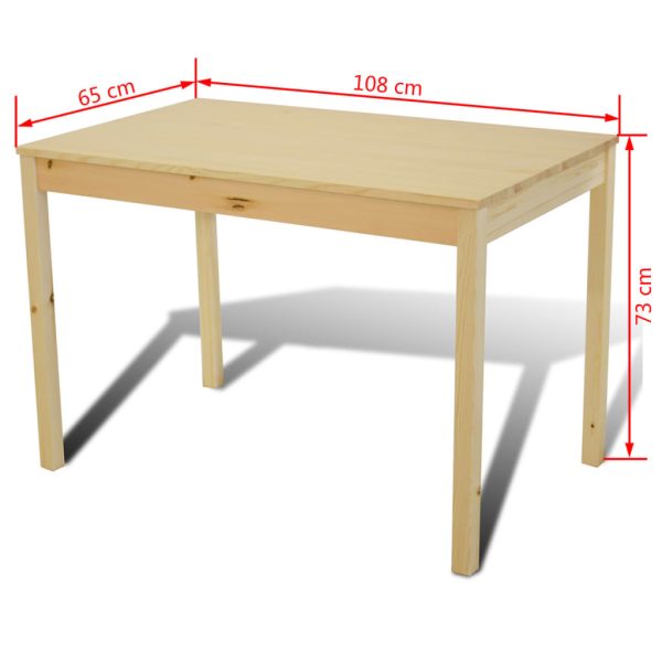 Conjunto Mesa com 4 Cadeiras / Madeira - Image 7