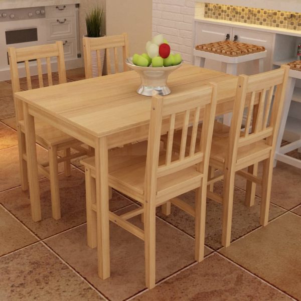 Conjunto Mesa com 4 Cadeiras / Madeira