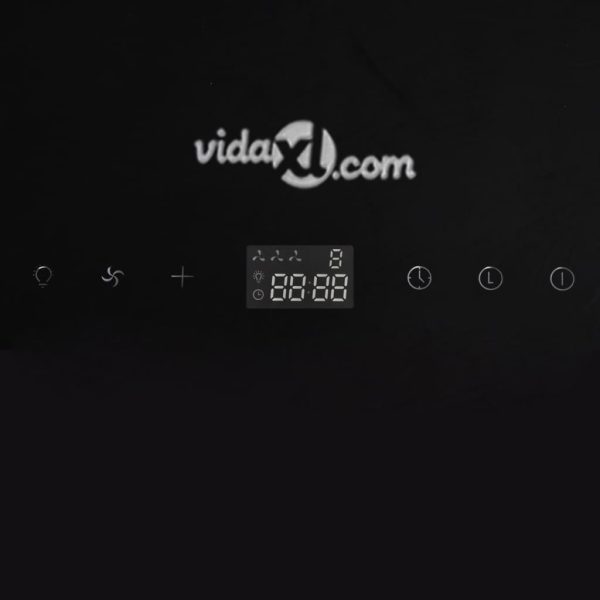 vidXL Exaustor com ecrã 600 mm vidro temperado preto - Image 9