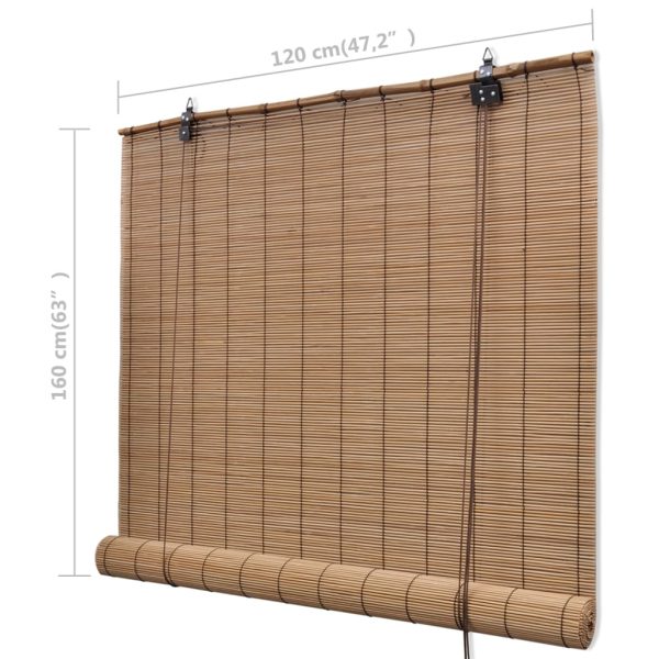 Estore de enrolar 120 x 160 cm bambu castanho - Image 6