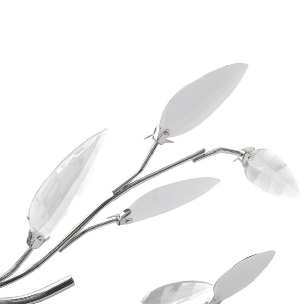 Lâmpada teto com folhas de acrílico e cristal, branca 5 x E14 - Image 3