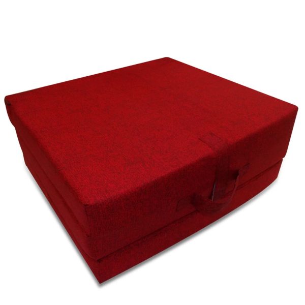 Colchão de espuma dobrável em 3 190 x 70 x 9 cm vermelho - Image 2