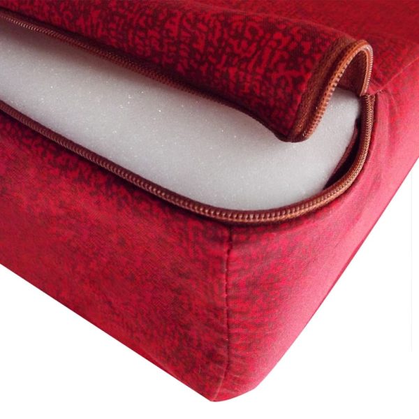 Colchão de espuma dobrável em 3 190 x 70 x 9 cm vermelho - Image 4