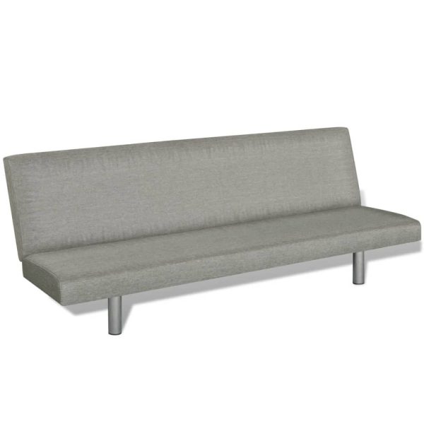 Sofá-cama poliéster cinzento - Image 2