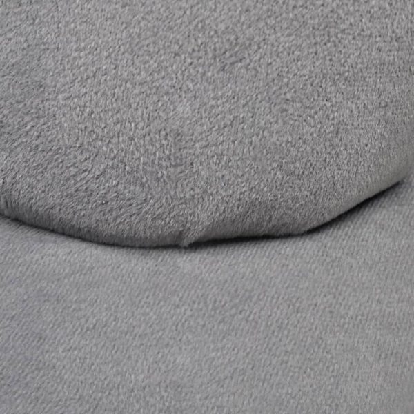 Cadeira em forma de mão veludo cinzento - Image 4