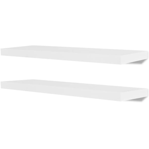 Prateleiras de parede para livros/DVD MDF branco - Image 2