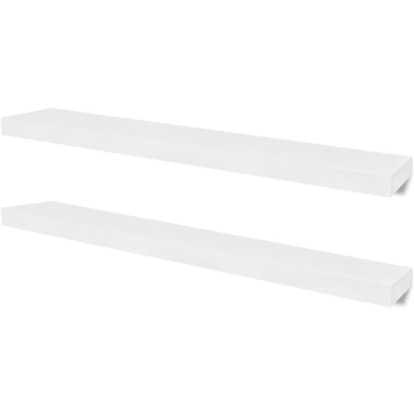 Prateleiras de parede para livros/DVD MDF branco - Image 2