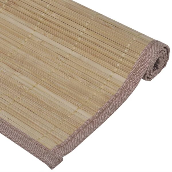 Individuais de mesa em bambu 6 pcs 30 x 45 cm castanho - Image 4