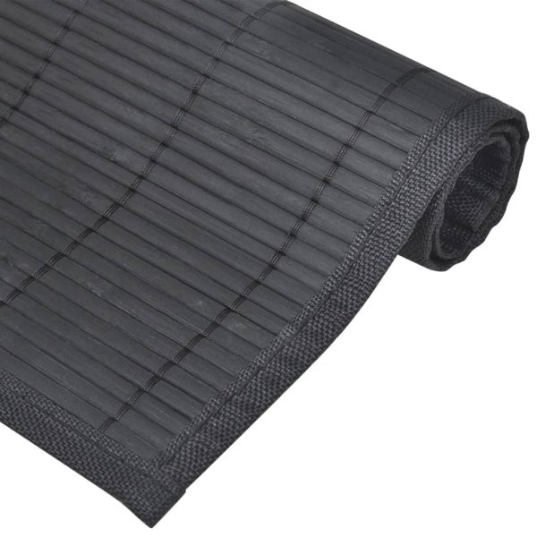 Individuais de mesa em bambu 6 pcs 30 x 45 cm preto - Image 4