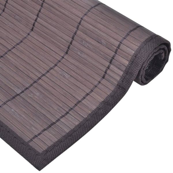 Individuais de mesa bambu 6 pcs 30x45 cm castanho-escuro - Image 4