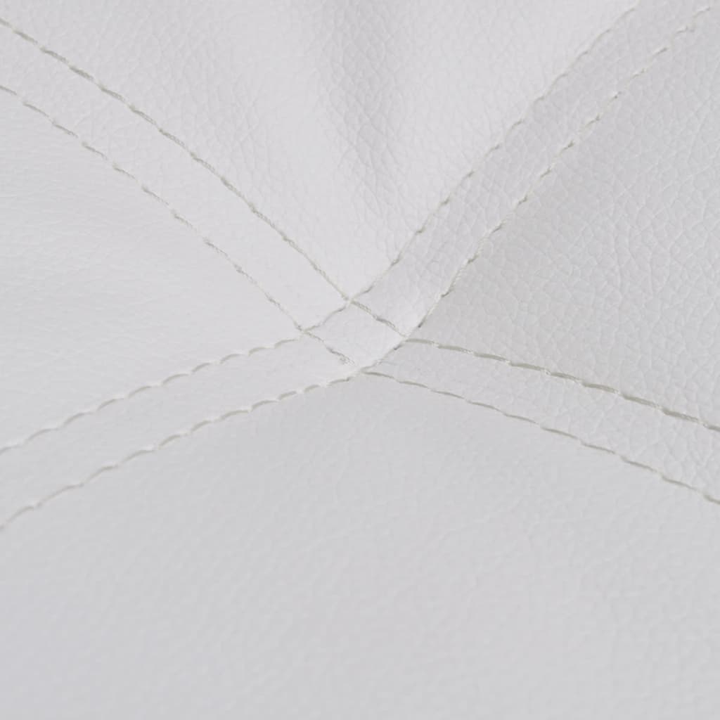 Chaise longue com almofada couro artificial branco - Image 5