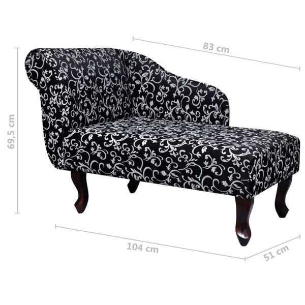 Chaise Lounge com tecido preto e branco - Image 6