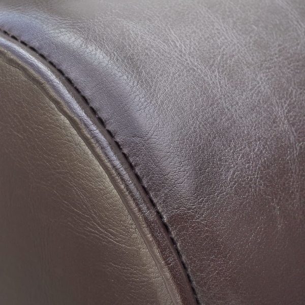 Chaise longue couro artificial castanho - Image 4