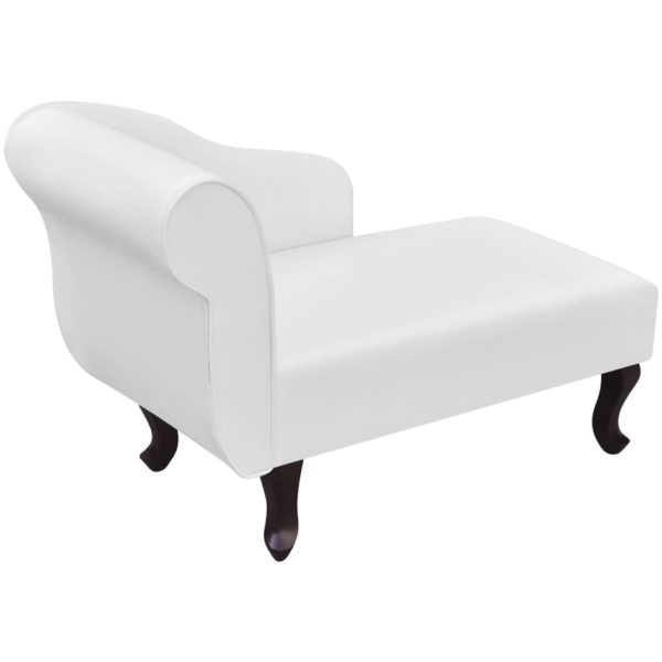 Chaise longue couro artificial branco - Image 3