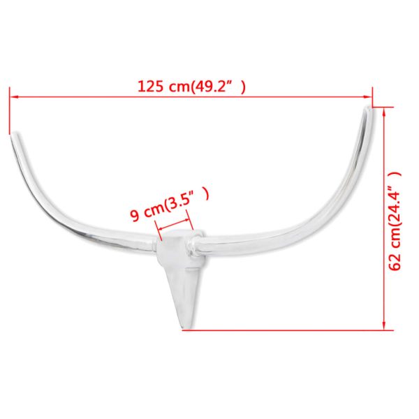 Decoração parede cabeça de touro alumínio 125 cm prateado - Image 5