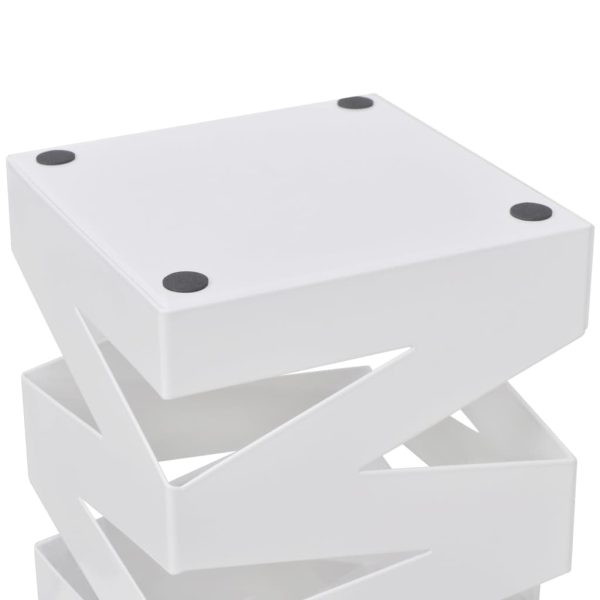 Suporte guarda-chuvas/de armazenamento quadrado branco aço 48,5 cm - Image 3