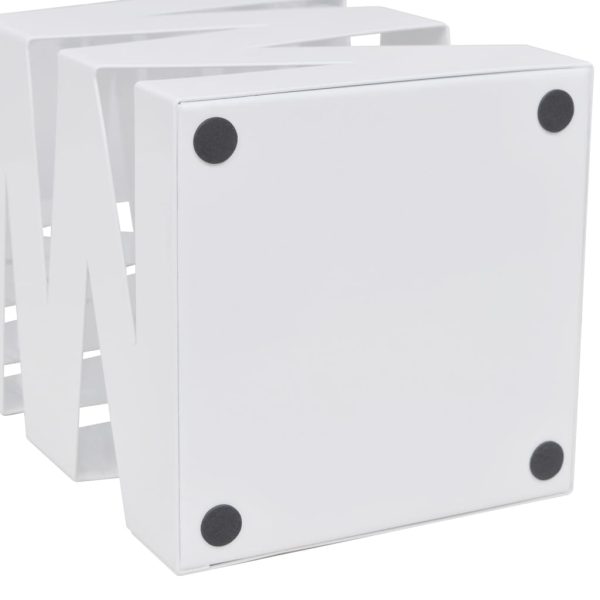 Suporte guarda-chuvas/de armazenamento quadrado branco aço 48,5 cm - Image 4