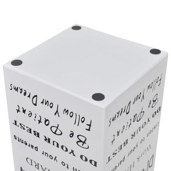 Suporte guarda-chuvas/de armazenamento quadrado branco aço 48,5 cm - Image 4