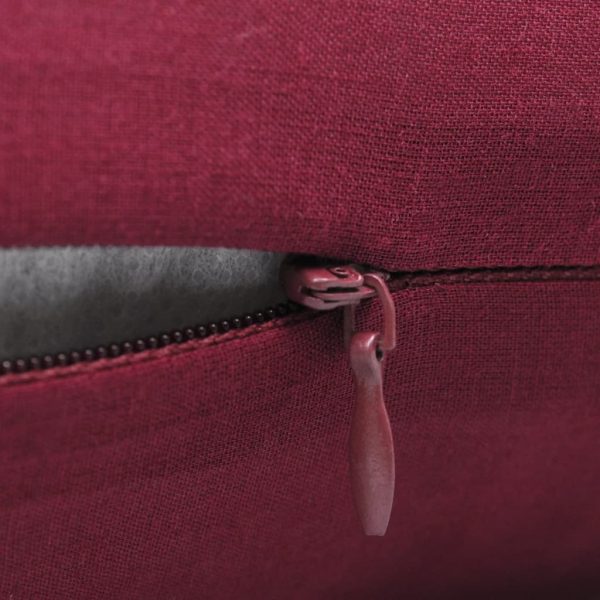 130933 4 Burgundy Cushion Covers Cotton 80 x 80 cm - Image 3
