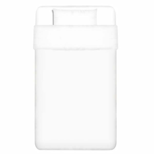 vidaXL Conjunto capa edredão algodão 155x200/80x80 cm branco