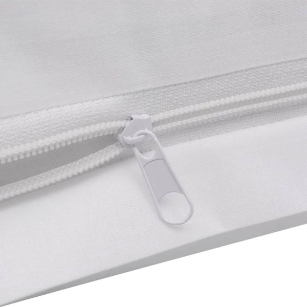 vidaXL Conjunto capa edredão algodão 155x200/80x80 cm branco - Image 6