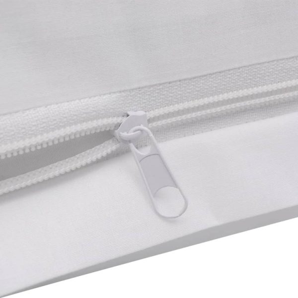 vidaXL Conjunto capa edredão algodão 155x200/80x80 cm branco - Image 7