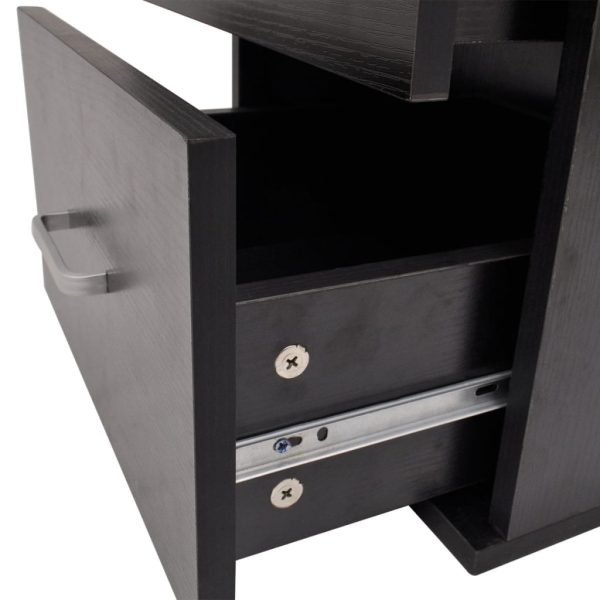 Móveis casa de banho 9 pçs e conjunto de bacia, preto - Image 8