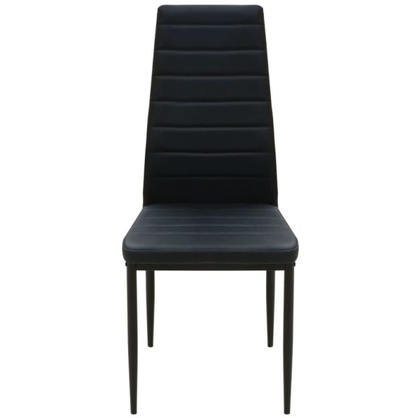 Conjunto 5 pcs de mesa de jantar e cadeiras preto - Image 4