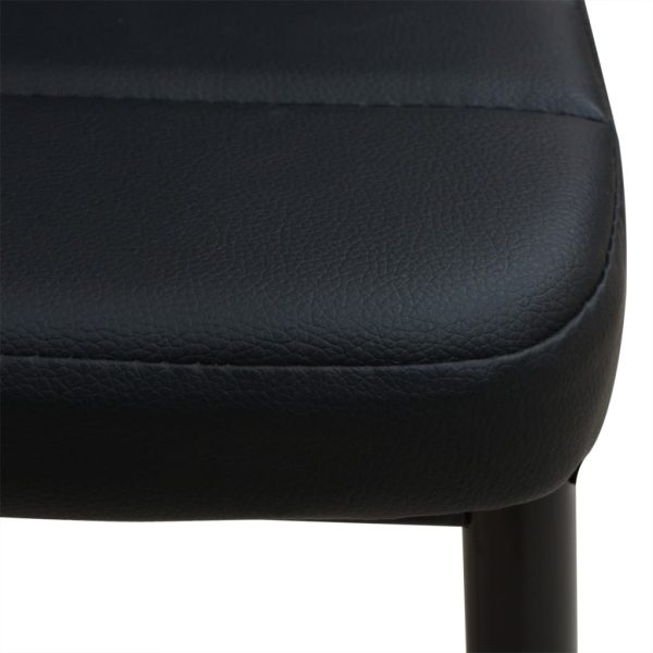 Conjunto 5 pcs de mesa de jantar e cadeiras preto - Image 7