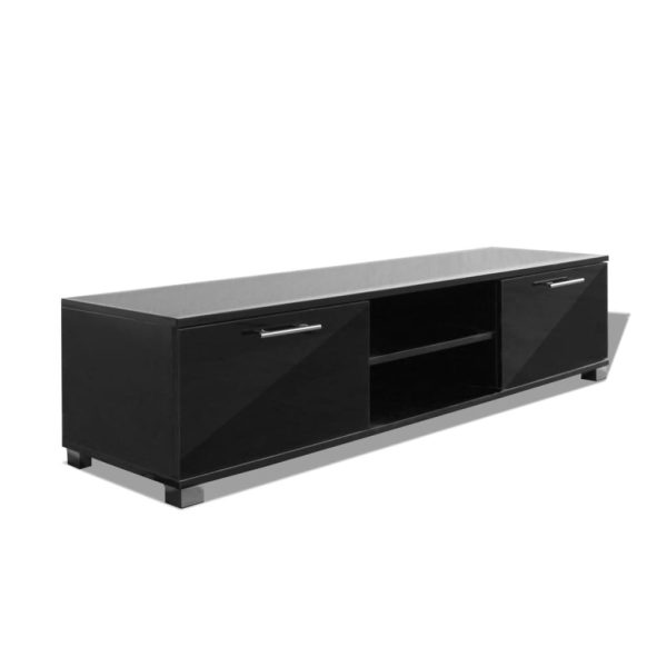 Móvel de TV 120x40,5x35 cm preto brilhante - Image 2