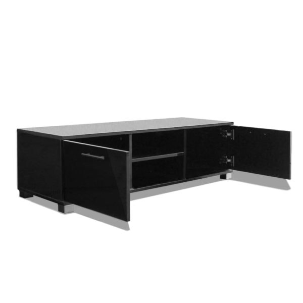 Móvel de TV 120x40,5x35 cm preto brilhante - Image 4