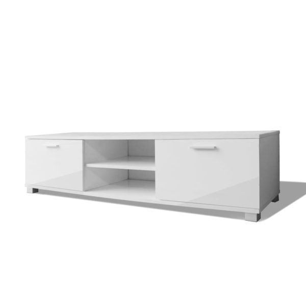 Móvel de TV 140x40,5x35 cm branco brilhante - Image 2
