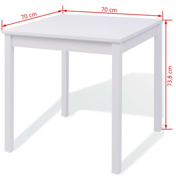 Conjunto de jantar 3 pcs madeira de pinho branco - Image 8