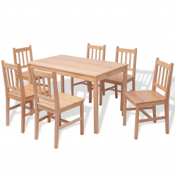 Conjunto de jantar de 7 pçs em pinho - Image 2