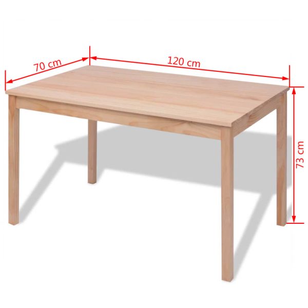 Conjunto de jantar de 7 pçs em pinho - Image 9
