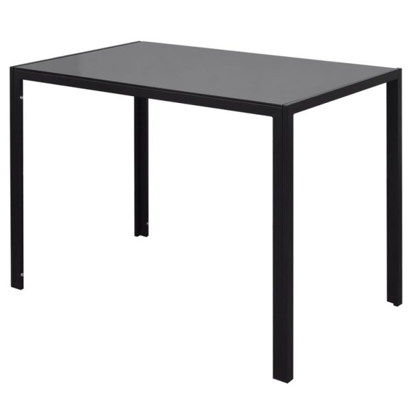 Conjunto mesa de jantar 5 pcs preto e branco - Image 4