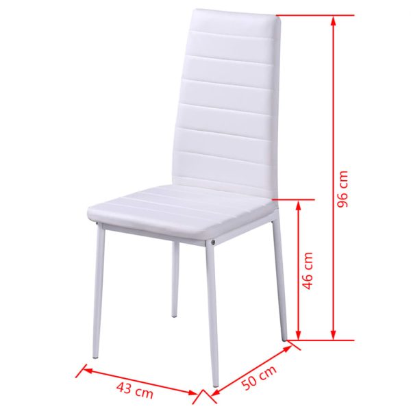 Conjunto mesa de jantar 5 pcs preto e branco - Image 7