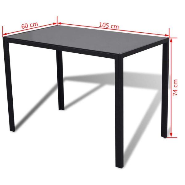 Conjunto mesa de jantar 5 pcs preto e branco - Image 8