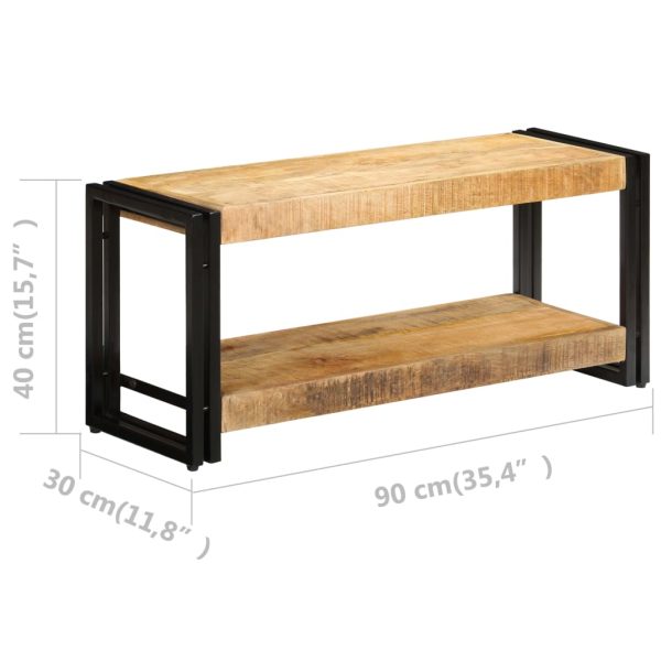 Móvel de TV 90x30x40 cm madeira de mangueira maciça - Image 8