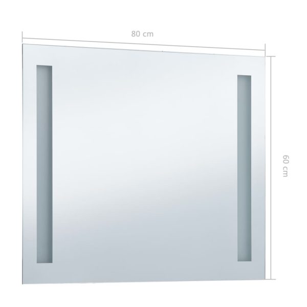 Espelho de parede LED para casa de banho 80x60 cm - Image 7