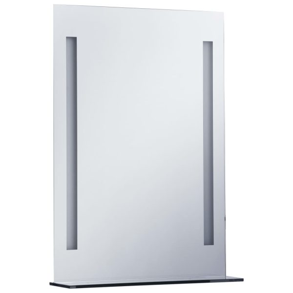 Espelho de parede LED c/ prateleira para casa de banho 50x70 cm - Image 2