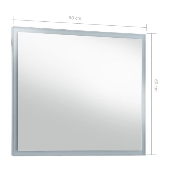 Espelho de parede LED para casa de banho 80x60 cm - Image 8