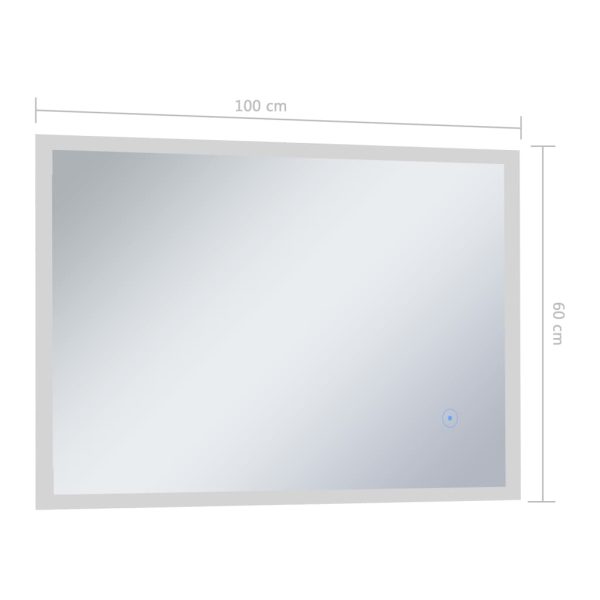 Espelho de parede LED c/ sensor tátil casa de banho 100x60 cm - Image 8