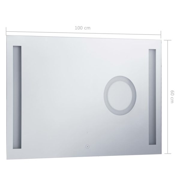 Espelho de parede LED c/ sensor tátil casa de banho 100x60 cm - Image 8