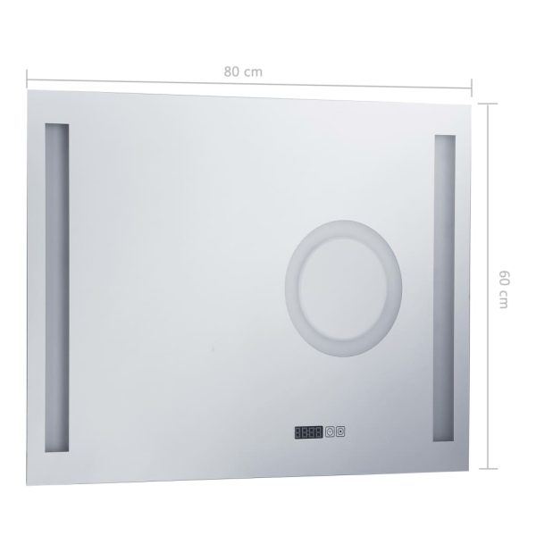 Espelho de parede LED c/ sensor tátil casa de banho 80x60 cm - Image 8